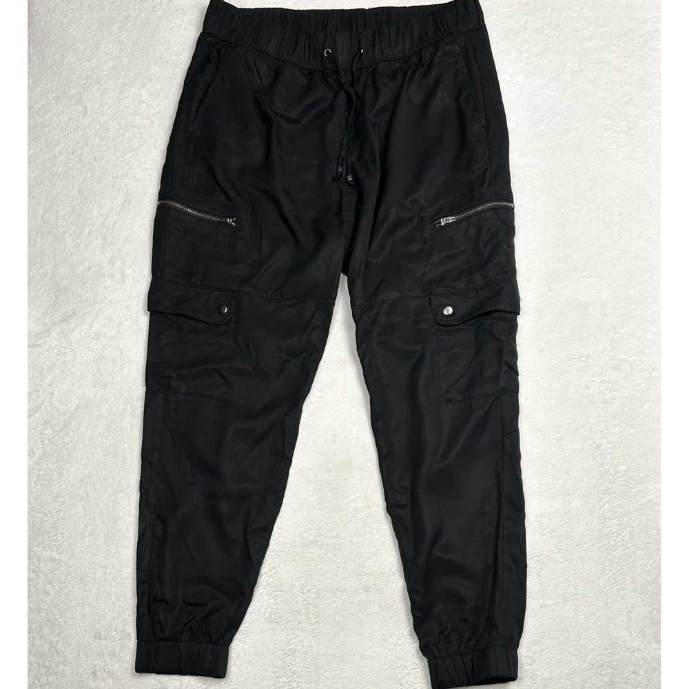 Banana Republic Womens Black Tencel Lyocell Cargo Jogger Pants Size M 654